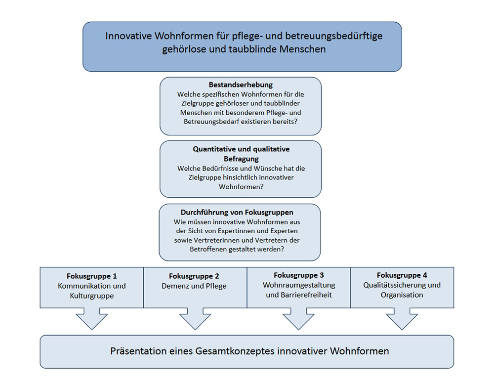 Die Grafik zeigt den Ablauf und die Aufteilung des Projektes.